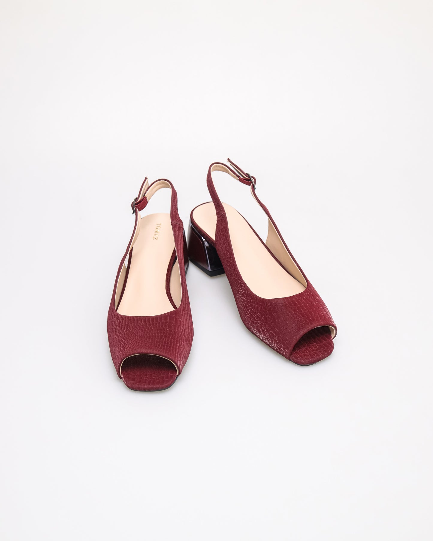 Tomaz NN495 Ladies Exotic Slingback Heels (Burgundy)