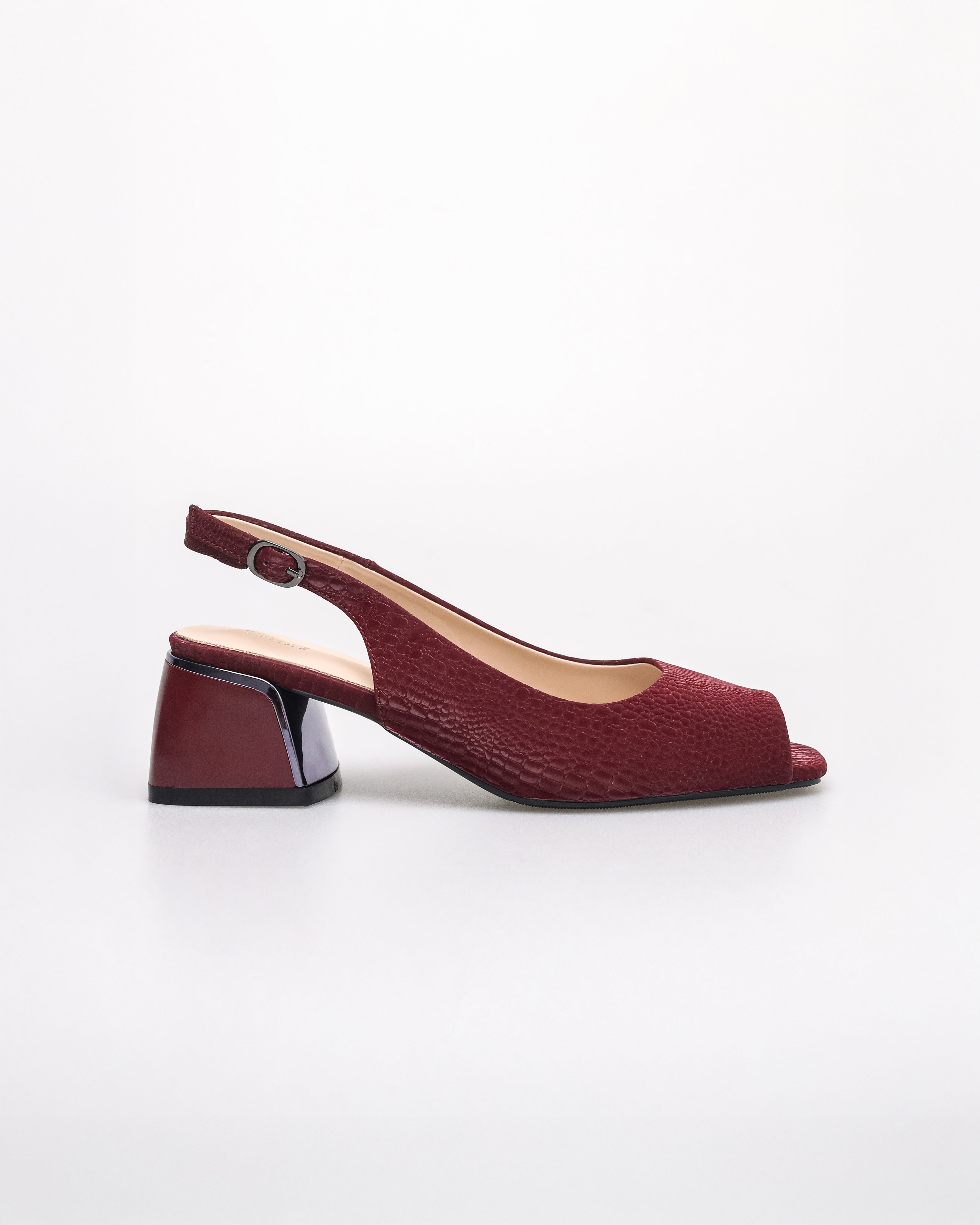 Tomaz NN495 Ladies Exotic Slingback Heels (Burgundy)