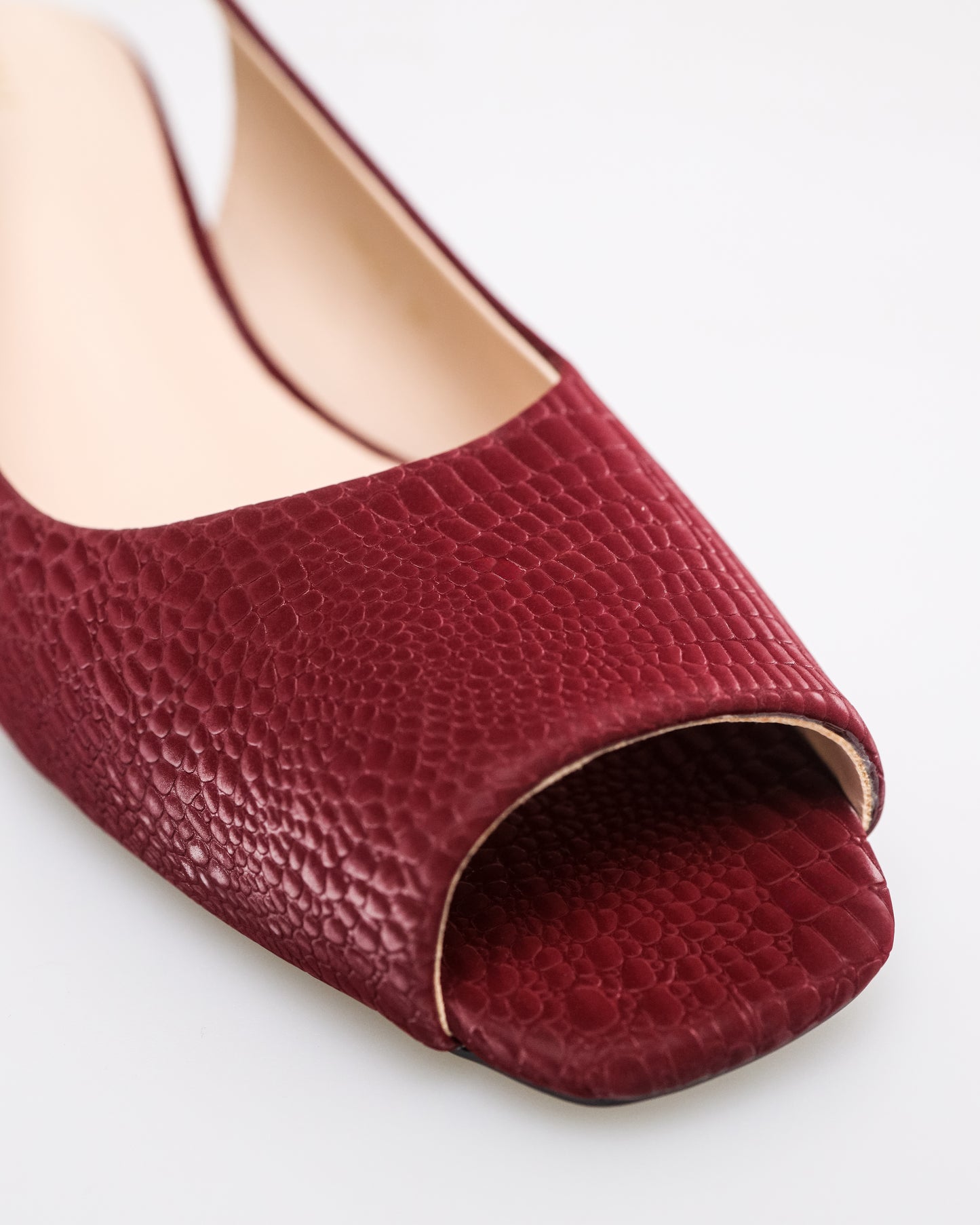 Tomaz NN495 Ladies Exotic Slingback Heels (Burgundy)