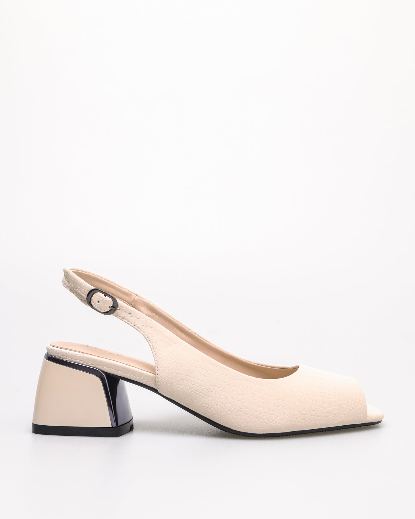 Tomaz NN495 Ladies Exotic Slingback Heels (Cream)