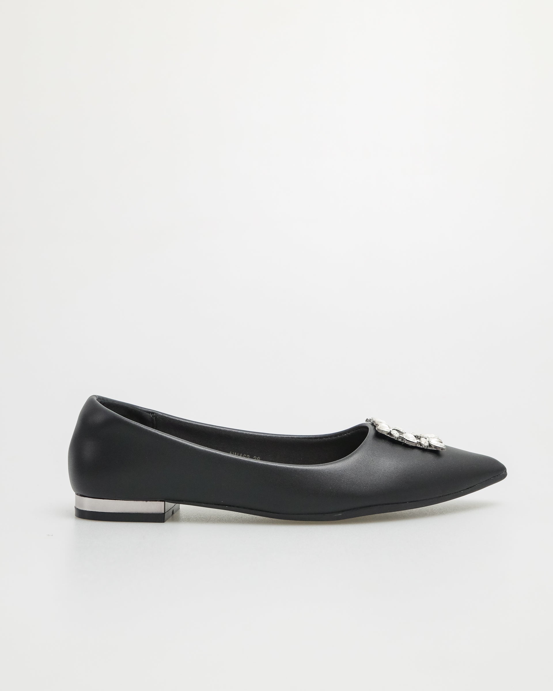 Tomaz NN163 Ladies Gem Crusted Flats (Black)