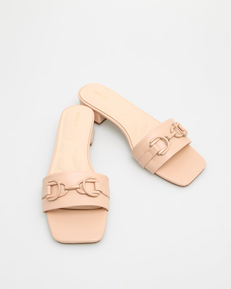 
                  
                    Load image into Gallery viewer, Tomaz NN166 Ladies Double Buckle Heels (Beige)
                  
                