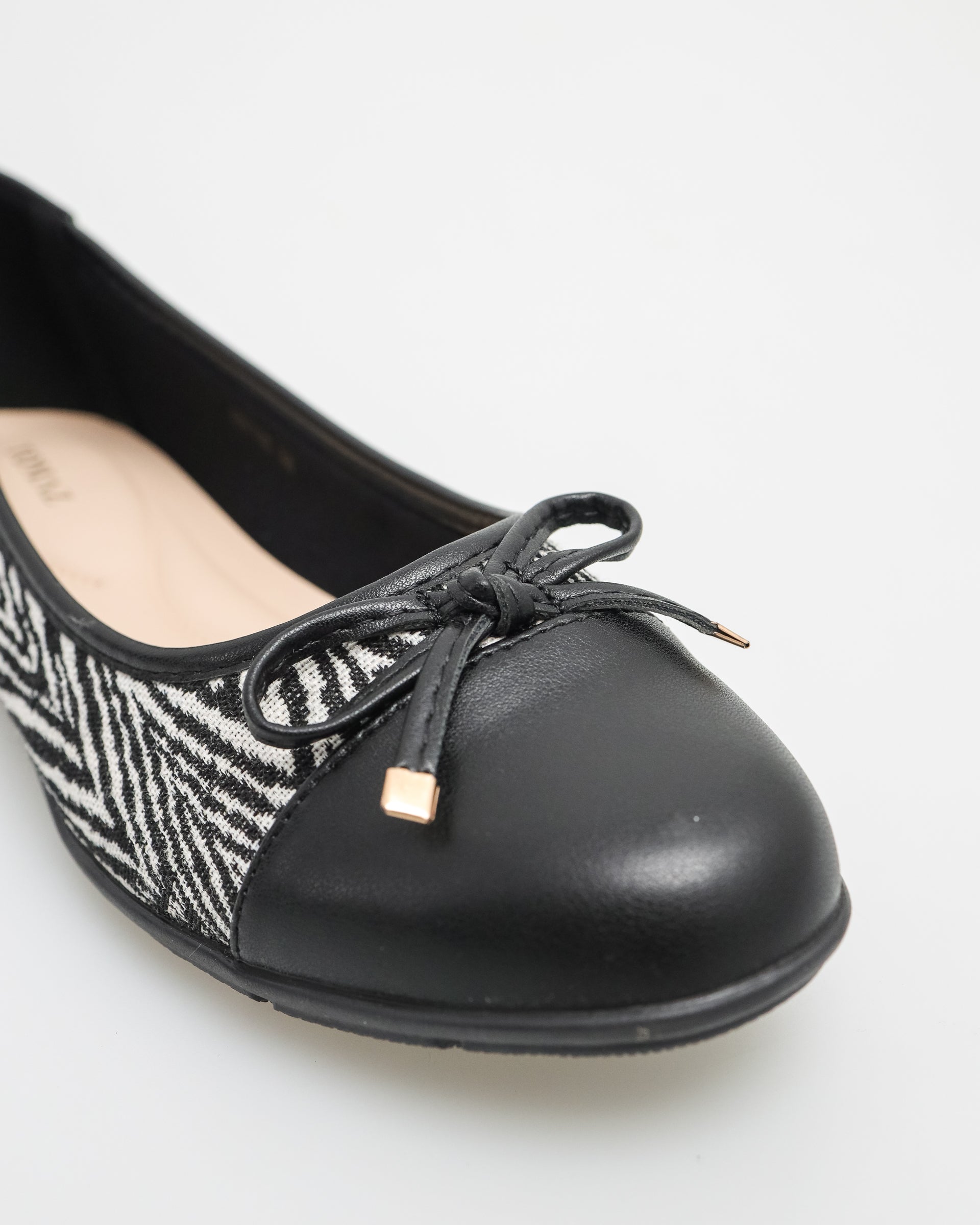 Tomaz NN165 Ladies Tweed Flats (Black)