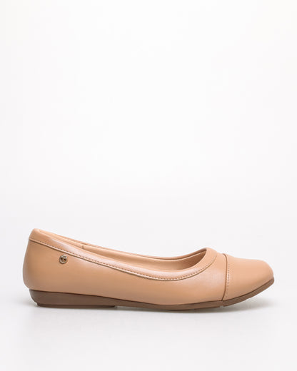 Tomaz NN446 Ladies Signature Button Flats (Camel)