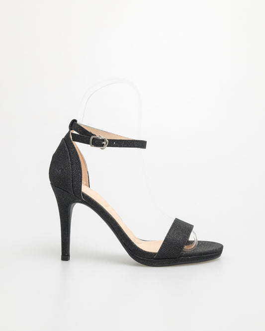 Tomaz NN161 Ladies Glitter Heels (Black)