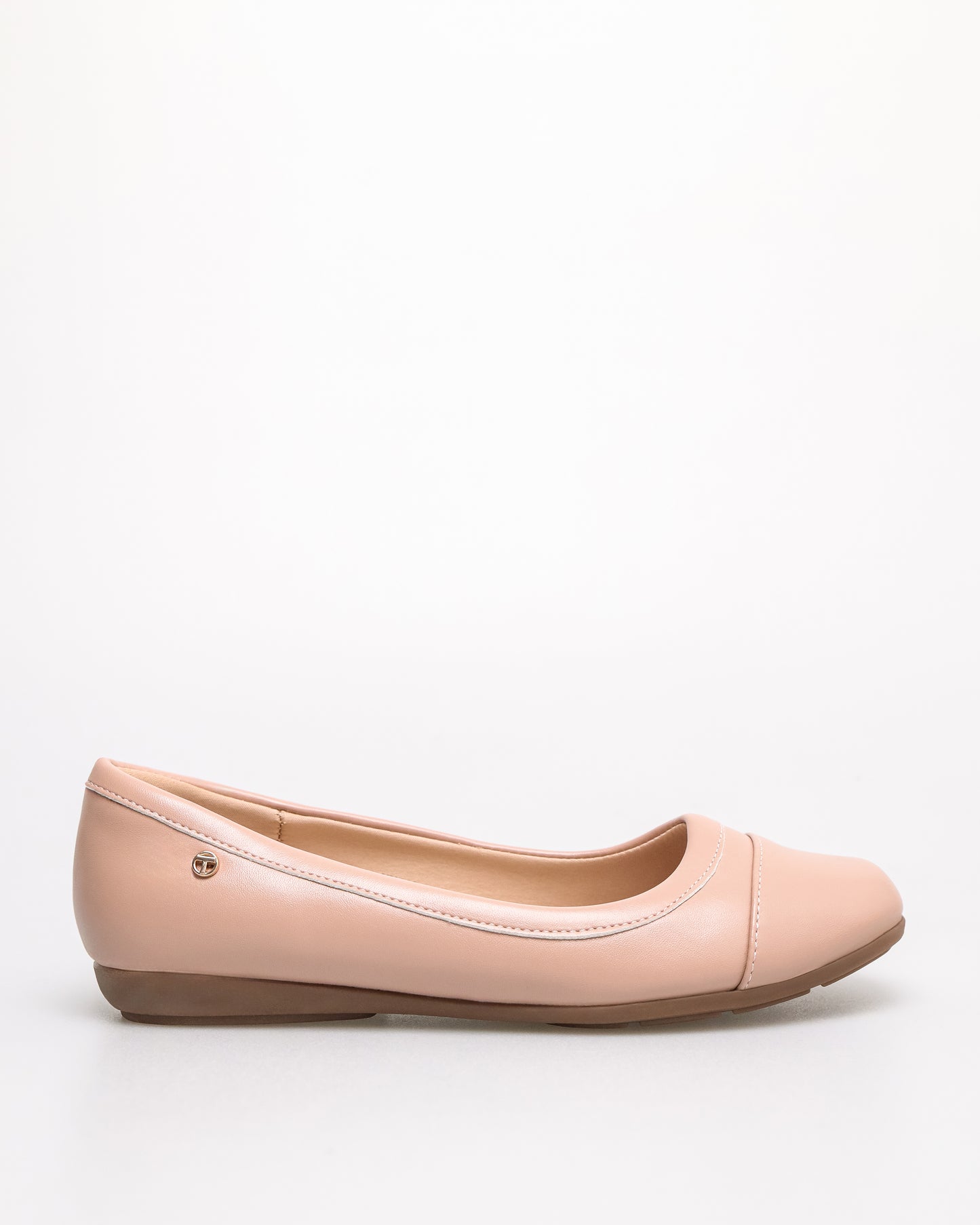 Tomaz NN446 Ladies Signature Button Flats (Nude)