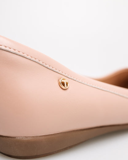 Tomaz NN446 Ladies Signature Button Flats (Nude)