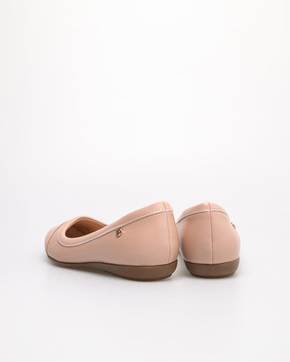 Tomaz NN446 Ladies Signature Button Flats (Nude)