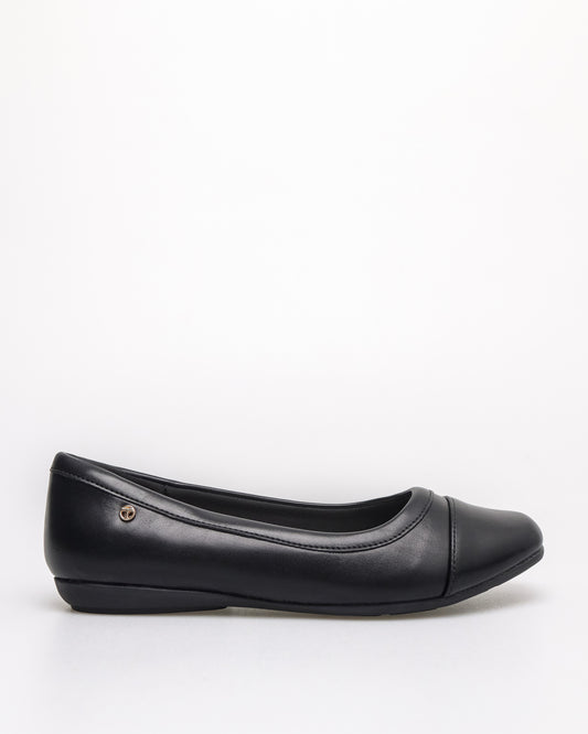 Tomaz NN446 Ladies Signature Button Flats (Black)