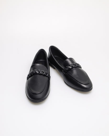 Tomaz NN490 Ladies Braided Flats (Black)