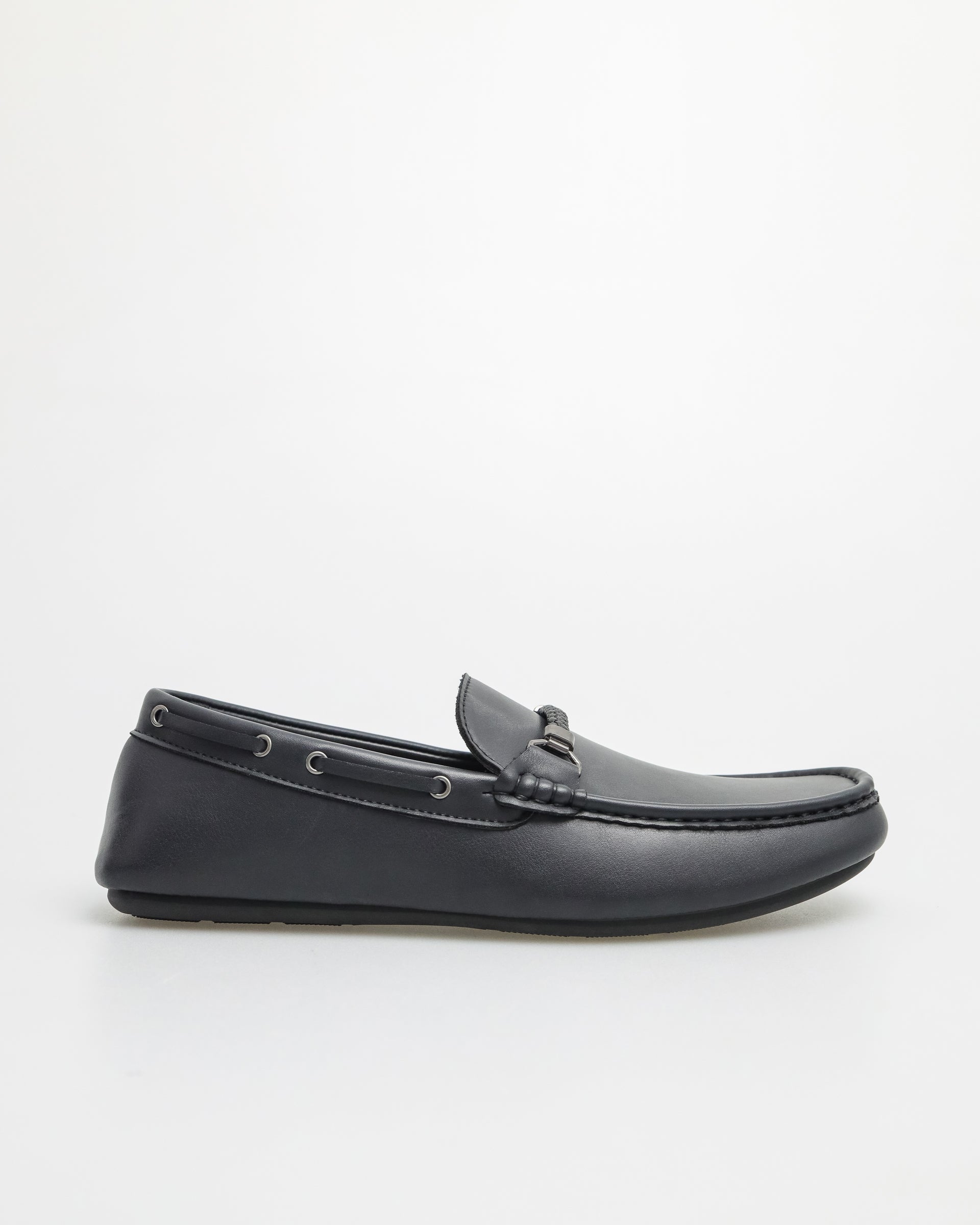 Tomaz C546 Men Buckle Moccasins (Black)