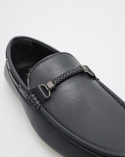 Tomaz C546 Men Buckle Moccasins (Black)