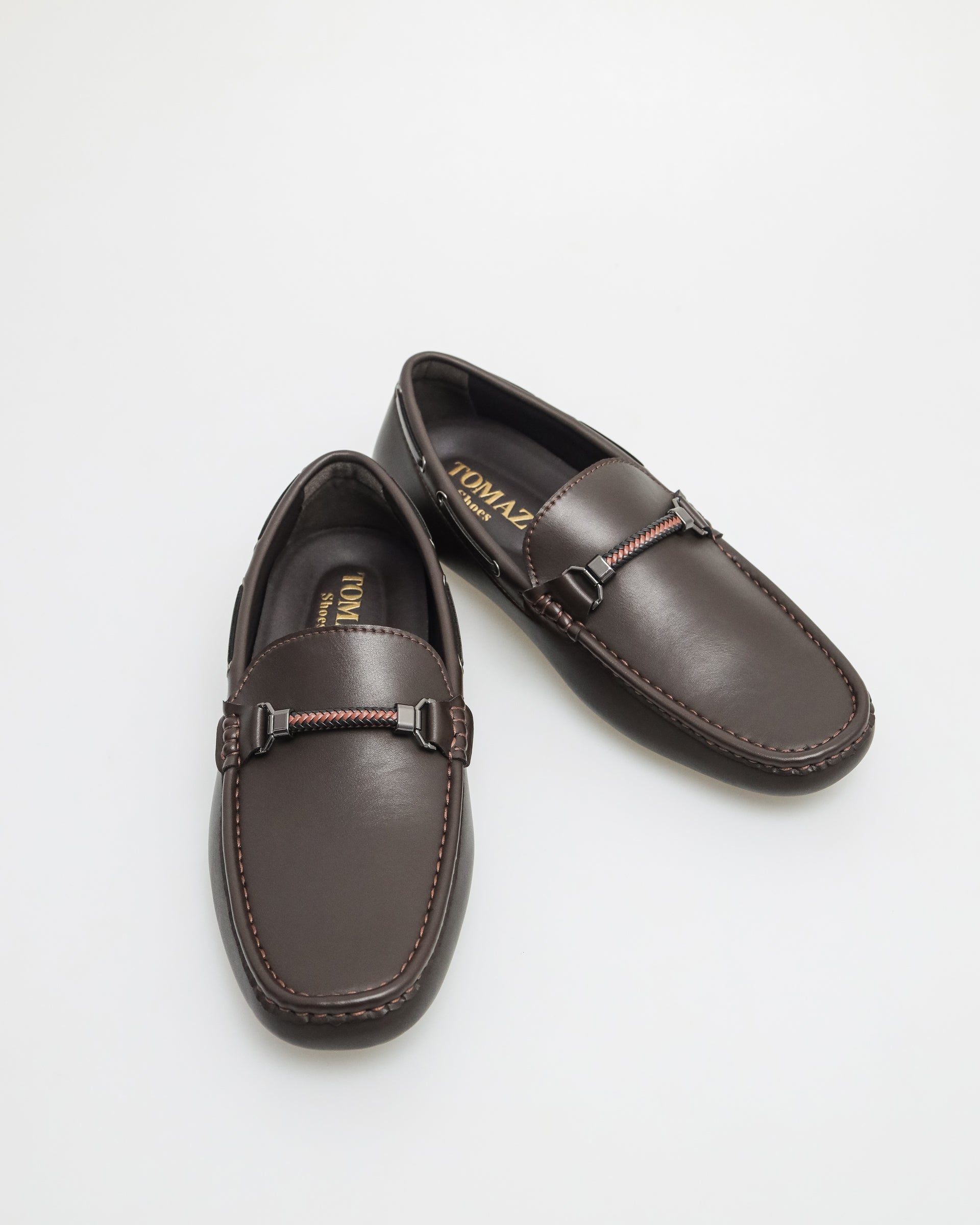 Tomaz C546 Men Buckle Moccasins (Coffee)