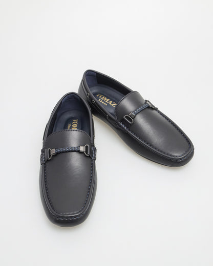 Tomaz C546 Men Buckle Moccasins (Navy)