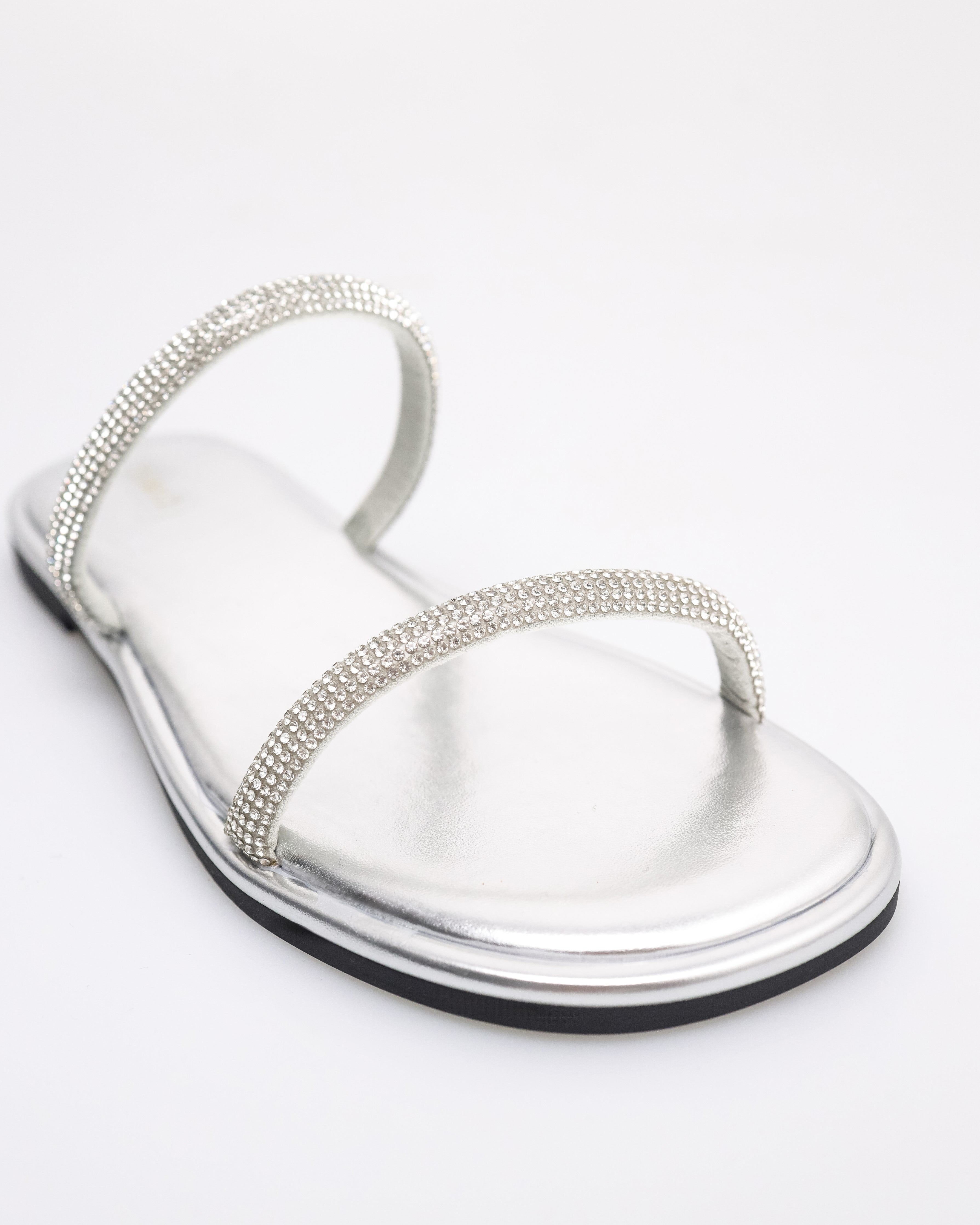 Tomaz NN506 Ladies Rhinestone Flats (Silver)