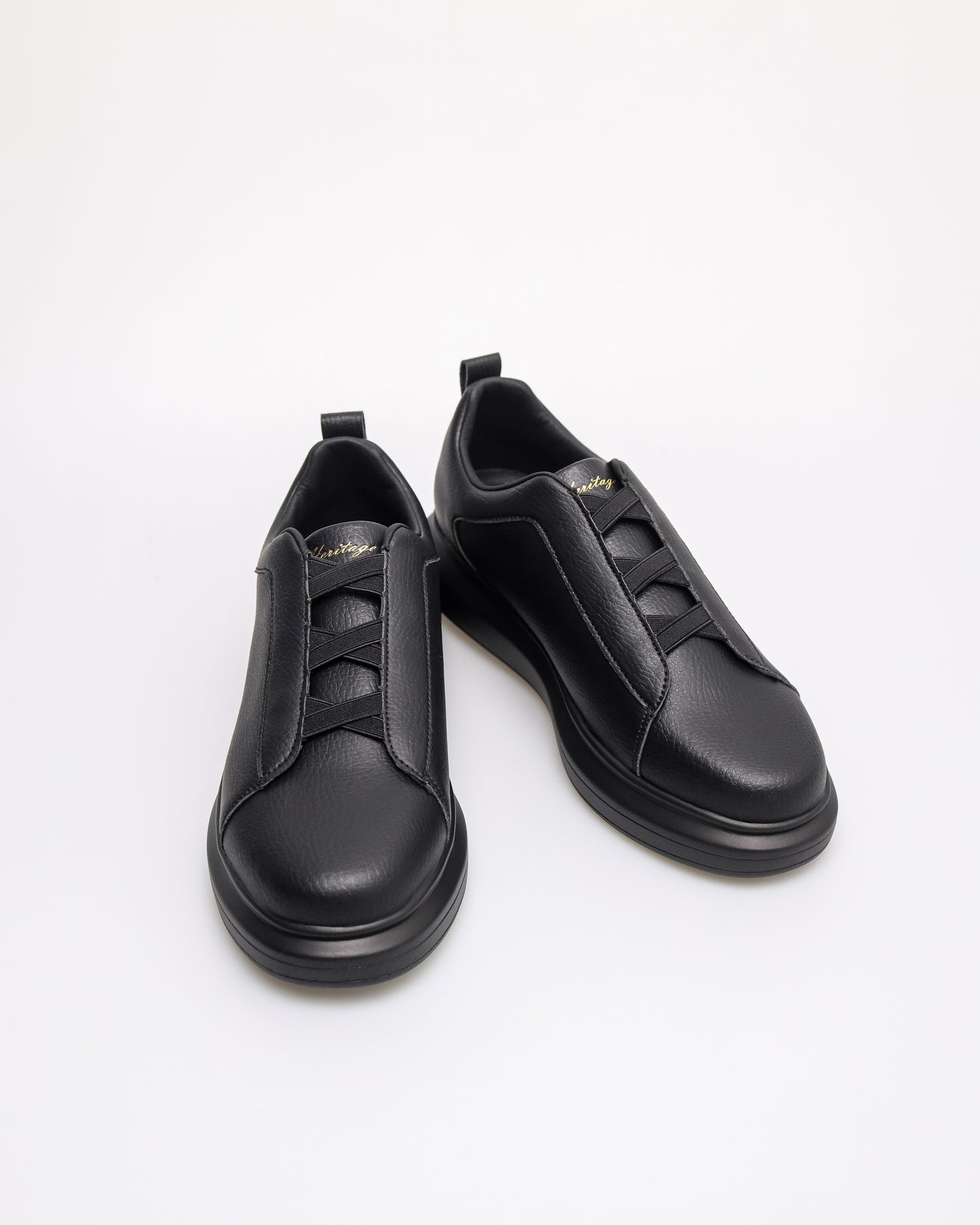 Tomaz C676W Ladies Plain X-Strap Sneaker (Black)