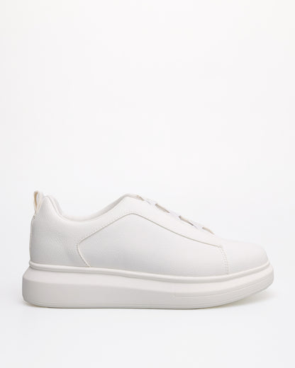 Tomaz C676W Ladies Plain X-Strap Sneaker (White)