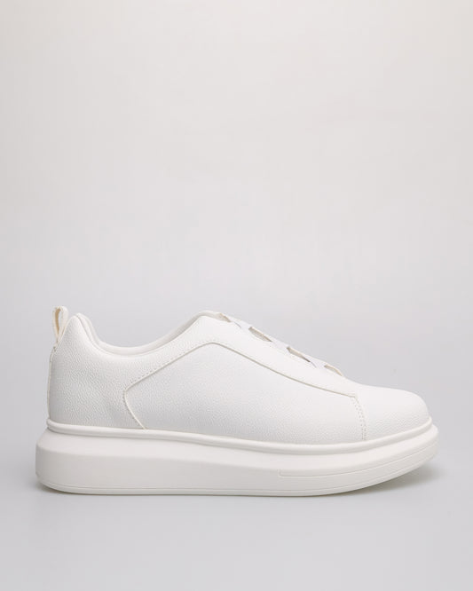 Tomaz C676W Ladies Plain X-Strap Sneaker (White)