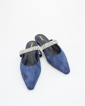 
                  
                    Load image into Gallery viewer, Tomaz FL023 Ladies Gem Flats (Navy)
                  
                
