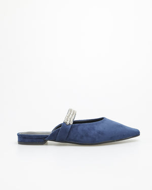 
                  
                    Load image into Gallery viewer, Tomaz FL023 Ladies Gem Flats (Navy)
                  
                
