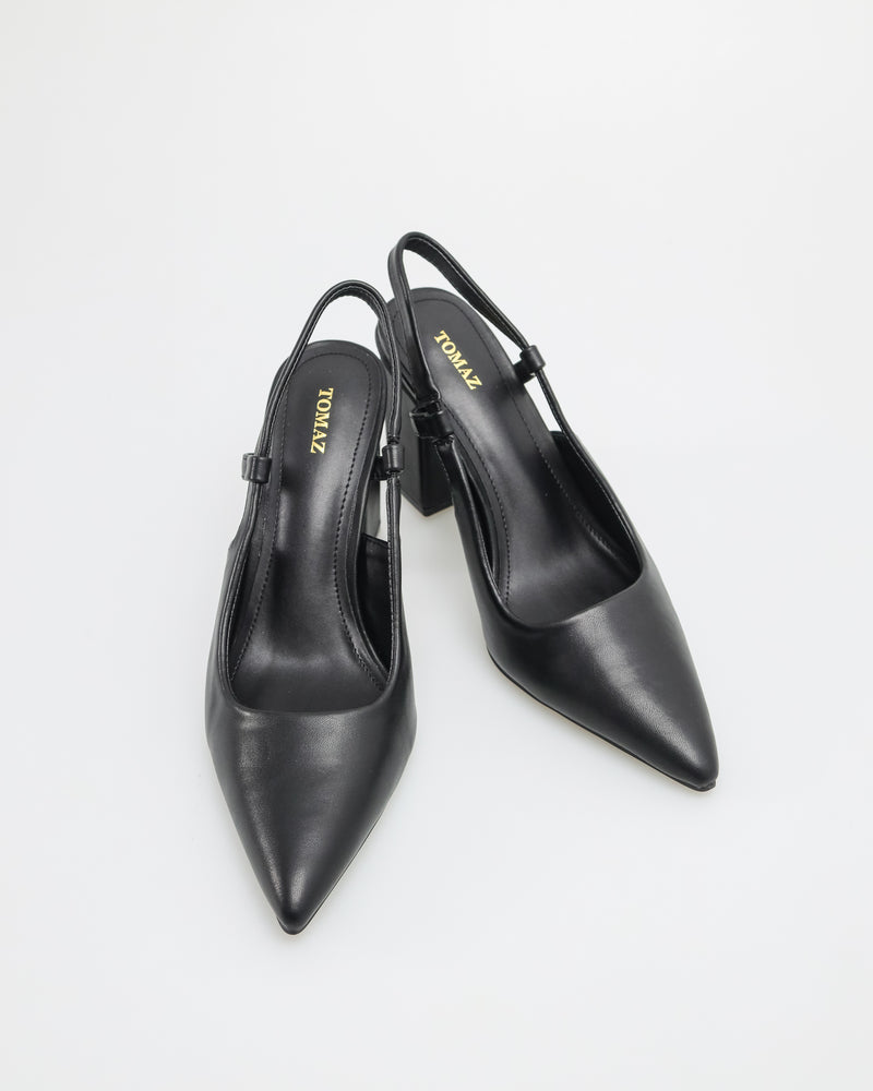 
                  
                    Load image into Gallery viewer, Tomaz FL042 Slingback Ladies Heels (Black)
                  
                