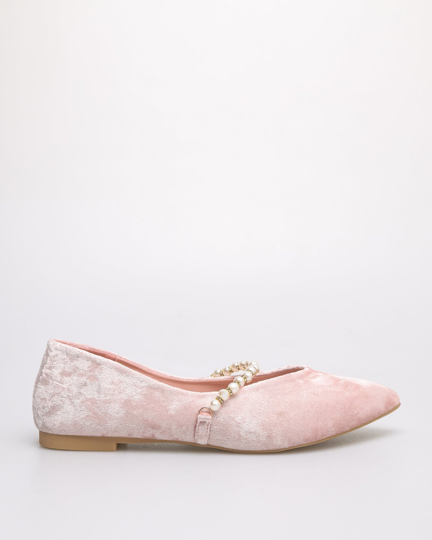 Tomaz YX191 Ladies Textured Pearl Flats (Pink)