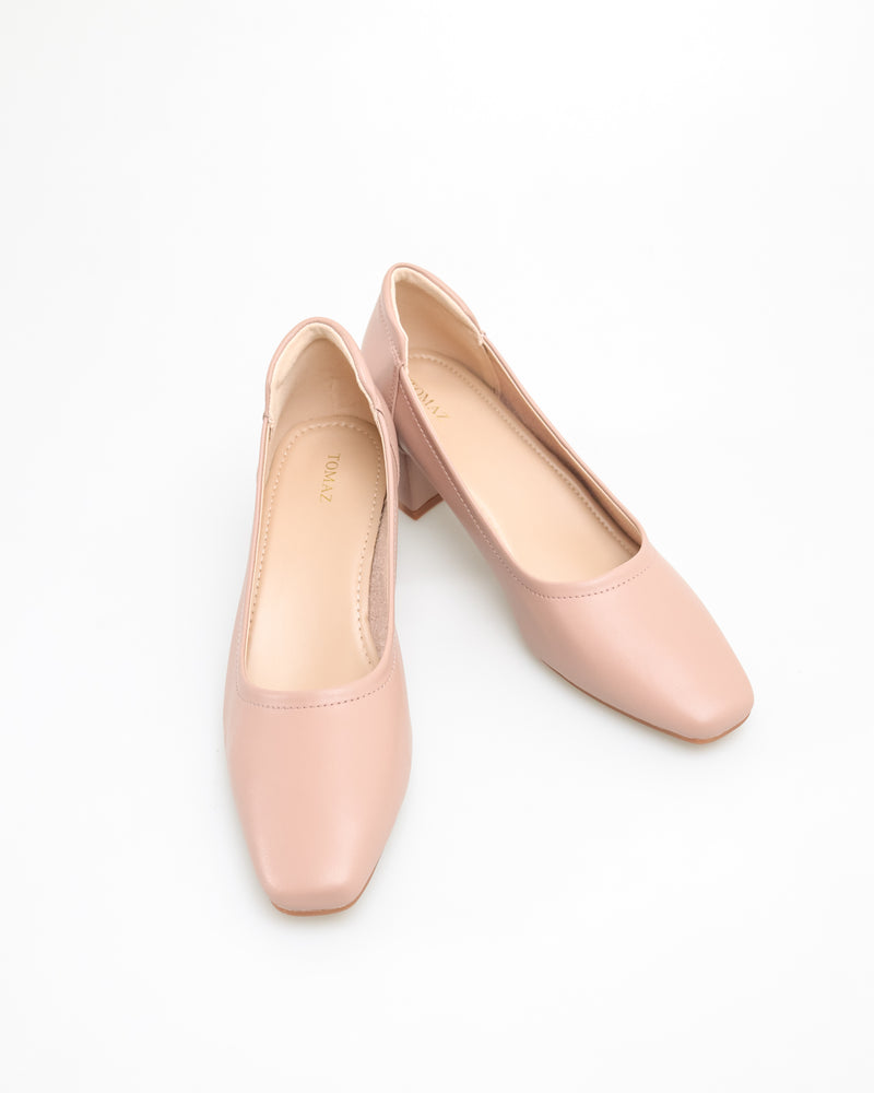 
                  
                    Load image into Gallery viewer, Tomaz FL031 Ladies Block Heels (Pink)
                  
                