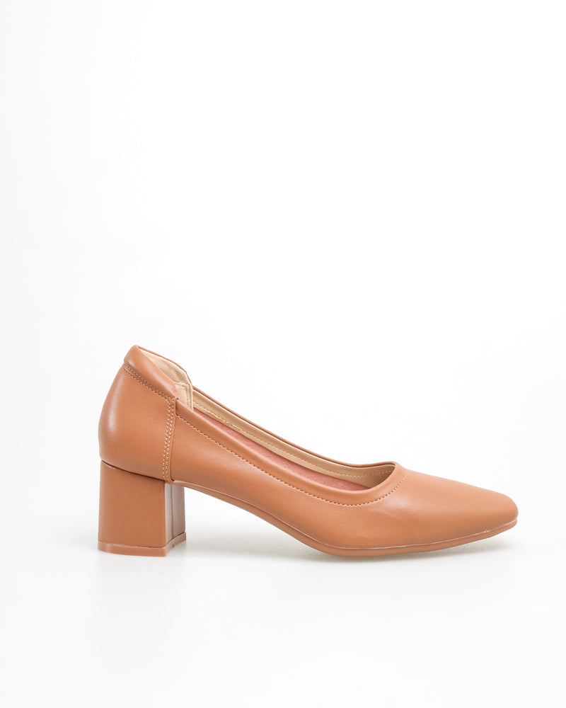 Tomaz FL031 Ladies Block Heels (Brown)