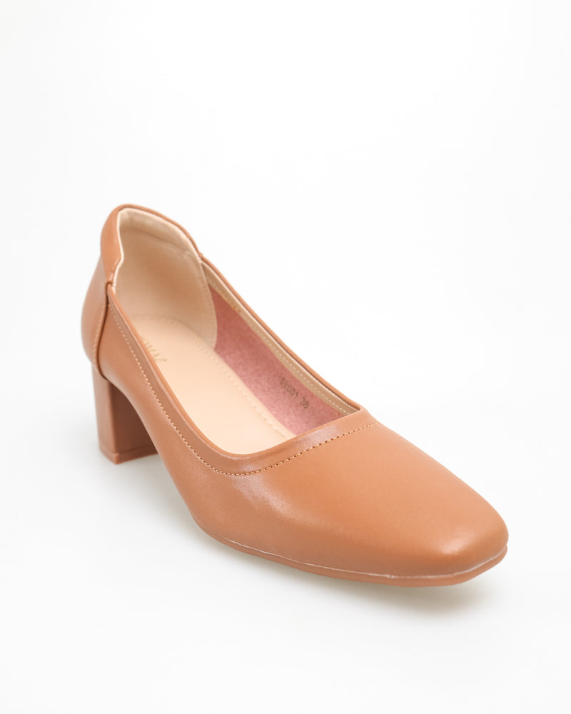 
                  
                    Load image into Gallery viewer, Tomaz FL031 Ladies Block Heels (Brown)
                  
                