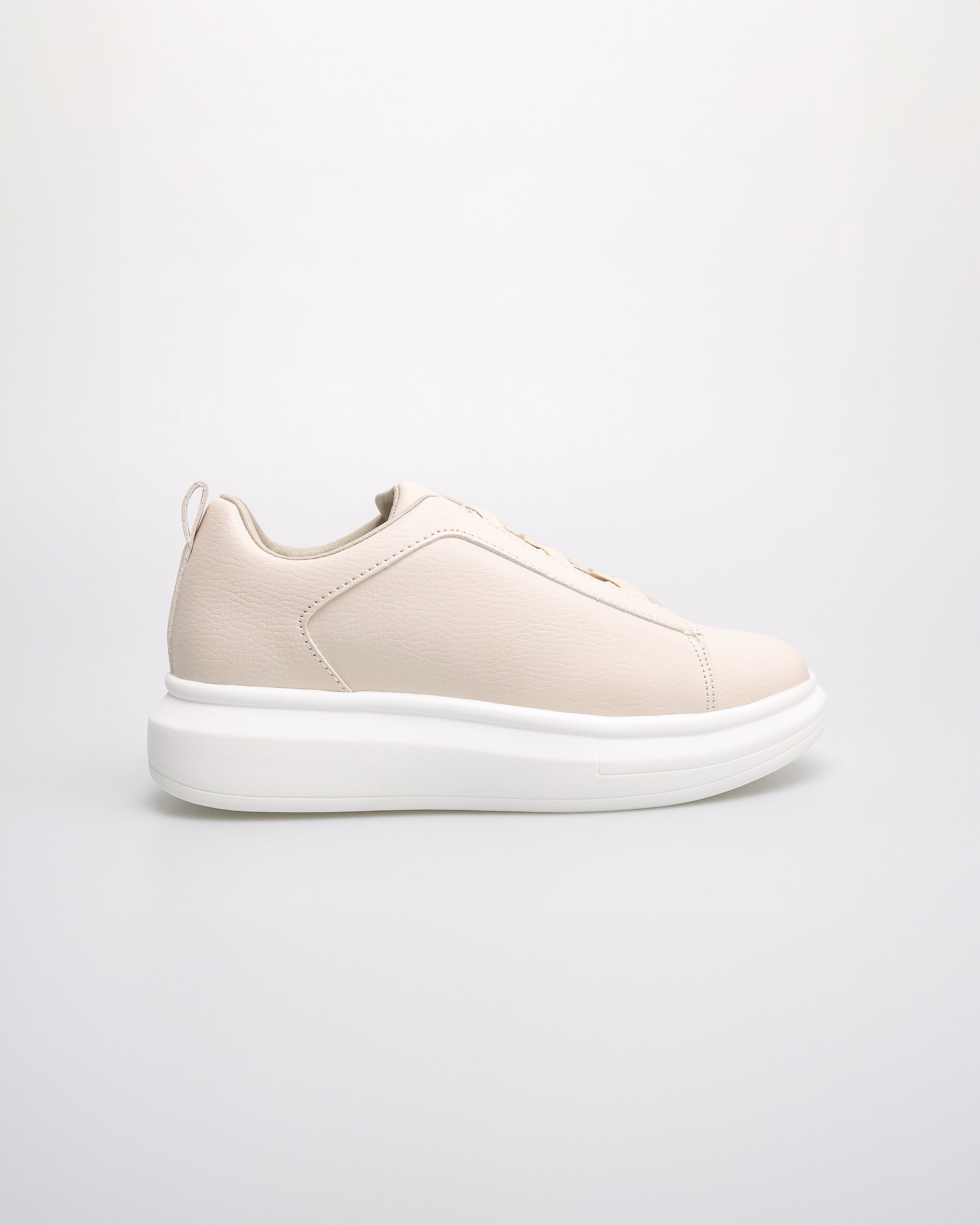 Tomaz C676W Ladies Plain X-Strap Sneaker (Beige)