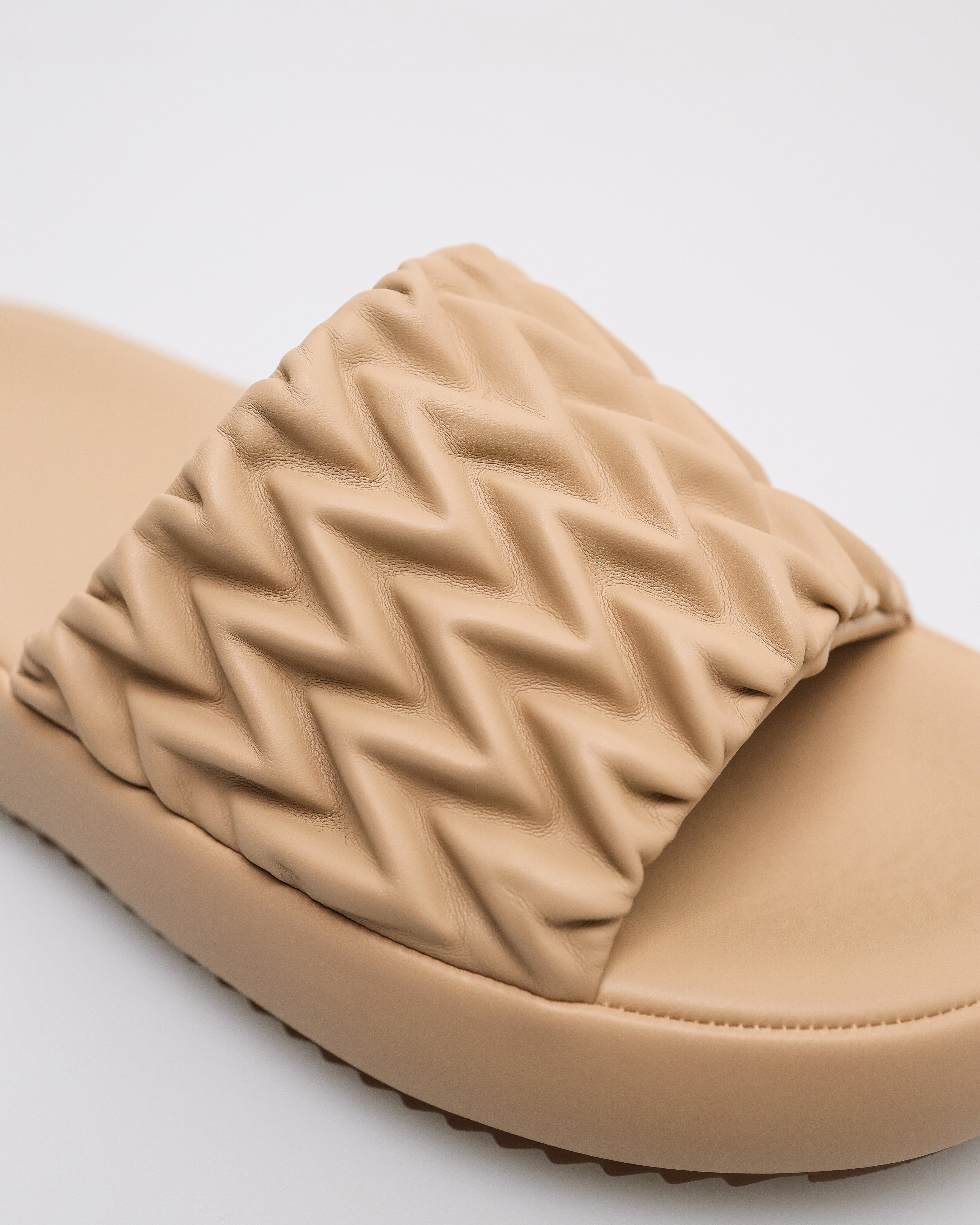 Tomaz NN449 Ladies Chevron Flats (Beige)