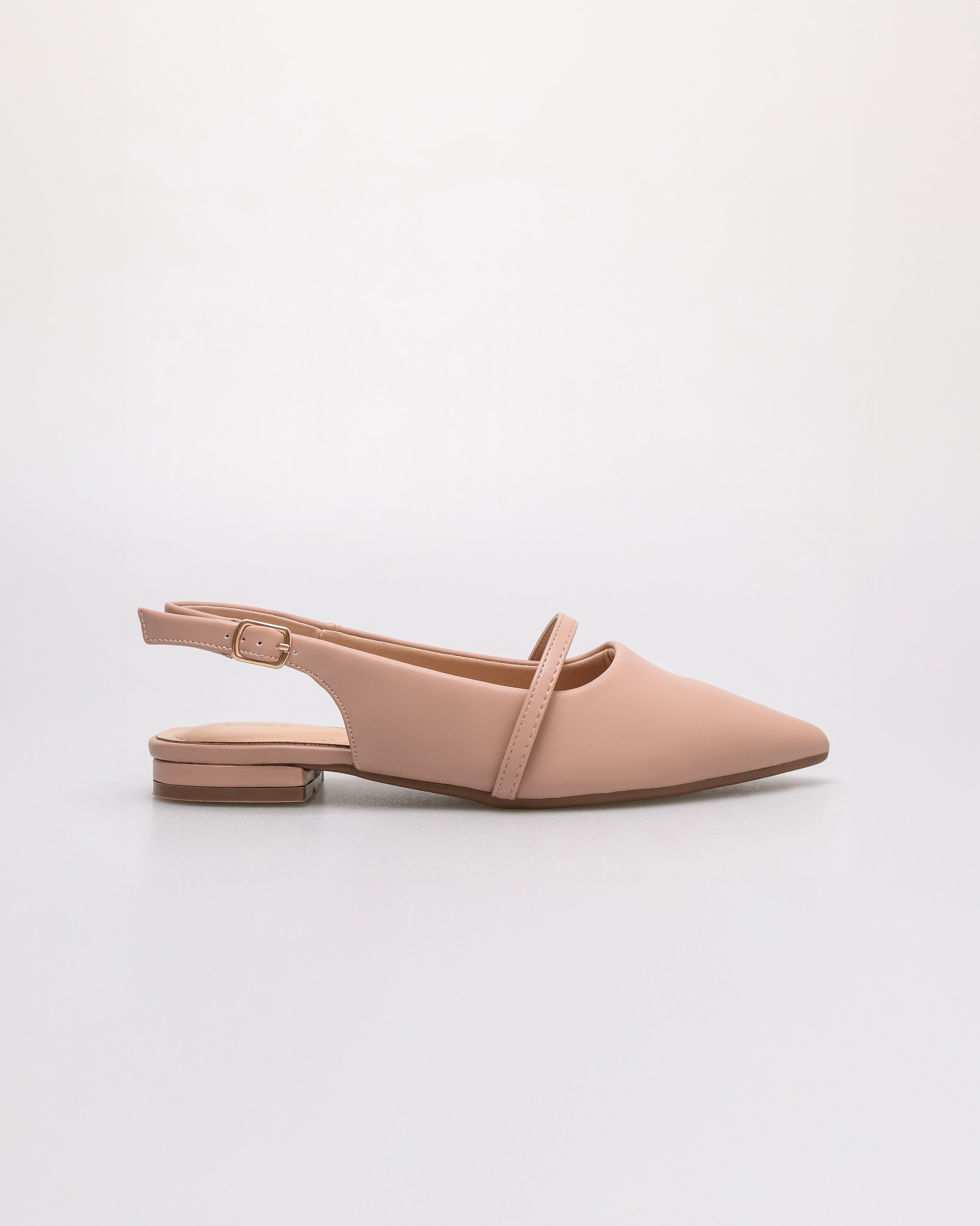 Tomaz NN437 Ladies Pointy Slingback Flats (Nude)