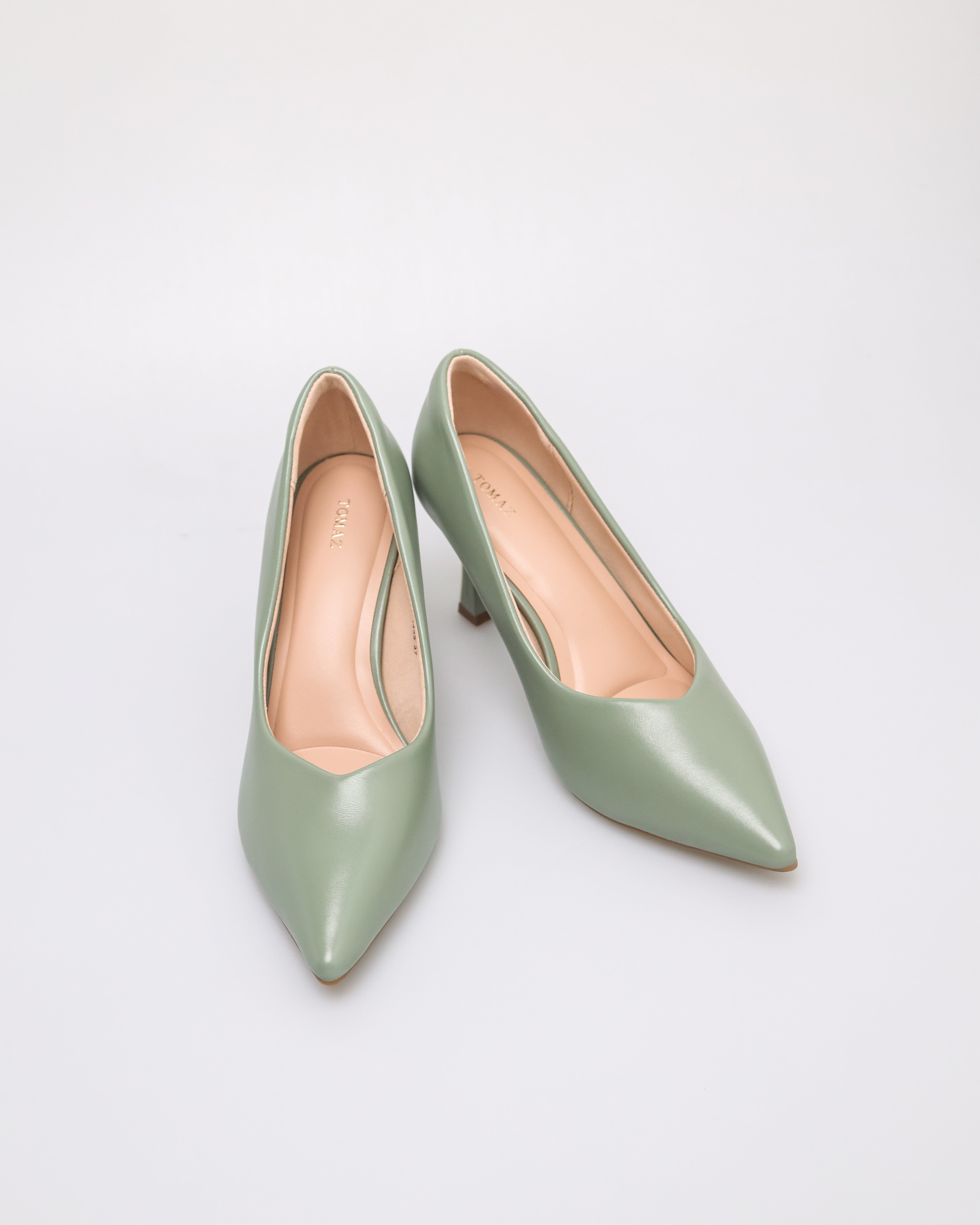 Tomaz NN433 Ladies Classy Pointy Heels (Green)