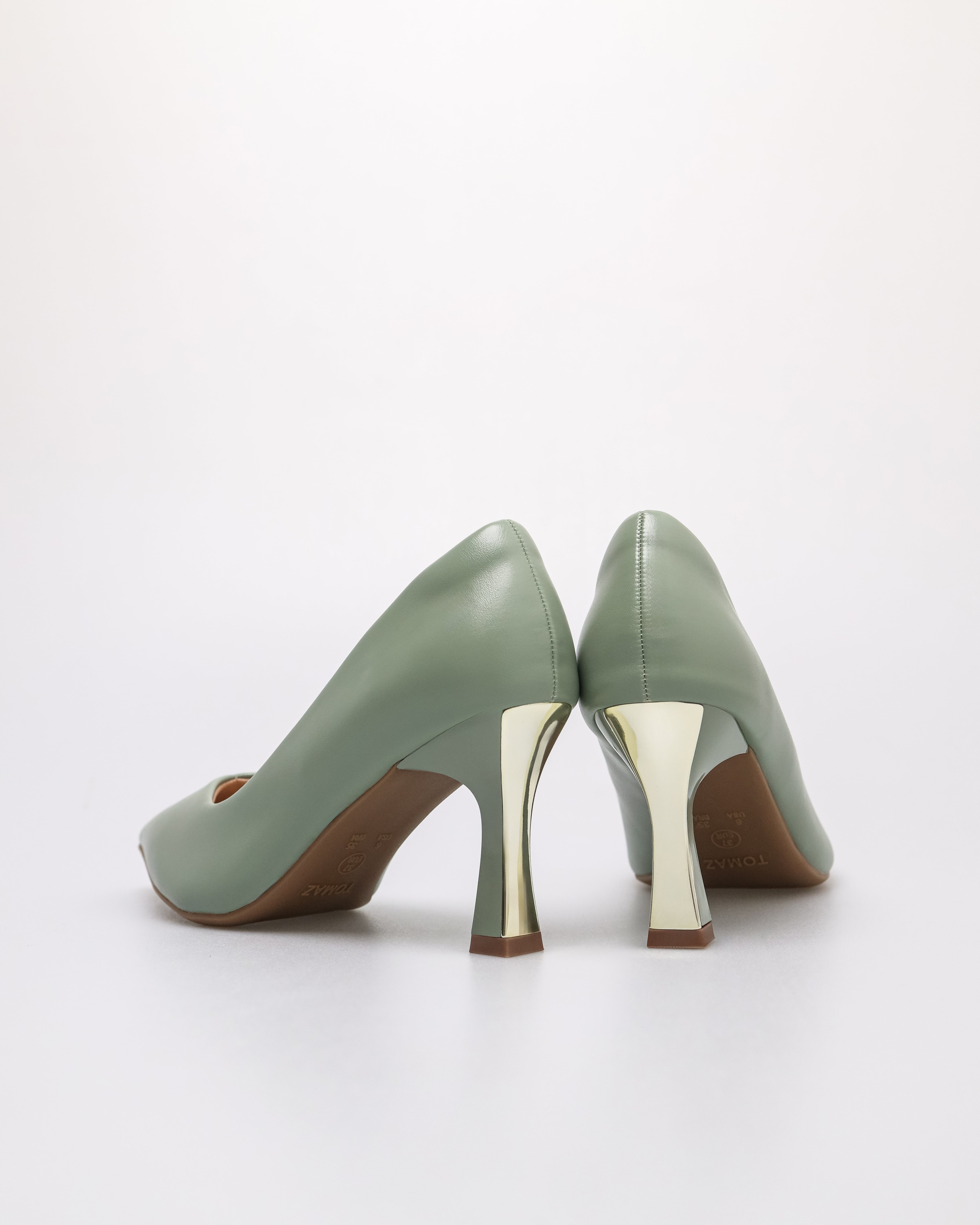 Tomaz NN433 Ladies Classy Pointy Heels (Green)