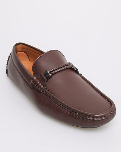 Tomaz C531 Men's Buckle Moccasins (Coffee)