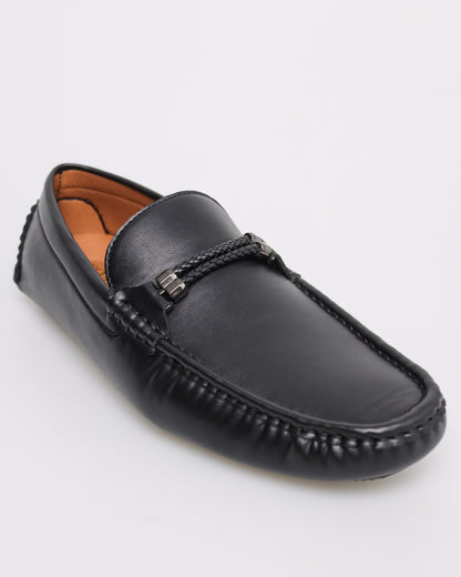 Tomaz C531 Men's Buckle Moccasins (Black)