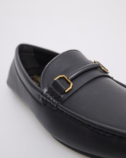 Tomaz C548 Men's Buckle Moccasins (Black)