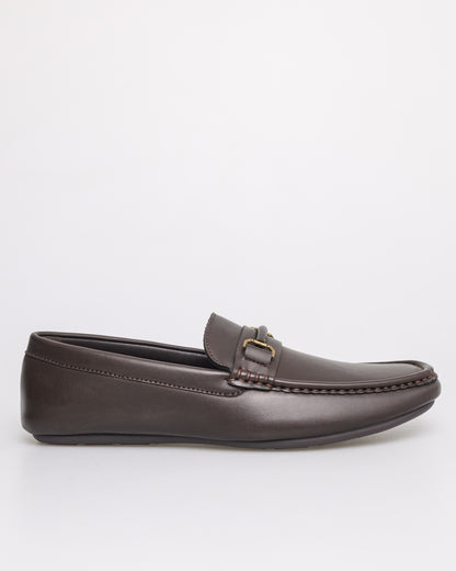 Tomaz C548 Men's Buckle Moccasins (Coffee)