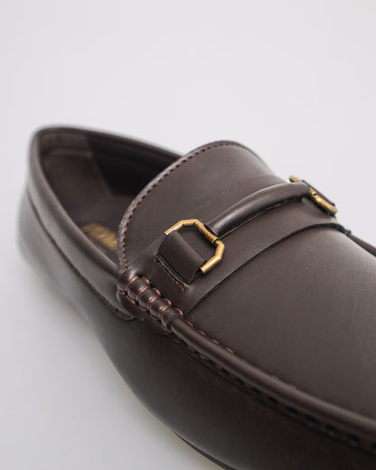 Tomaz C548 Men's Buckle Moccasins (Coffee)