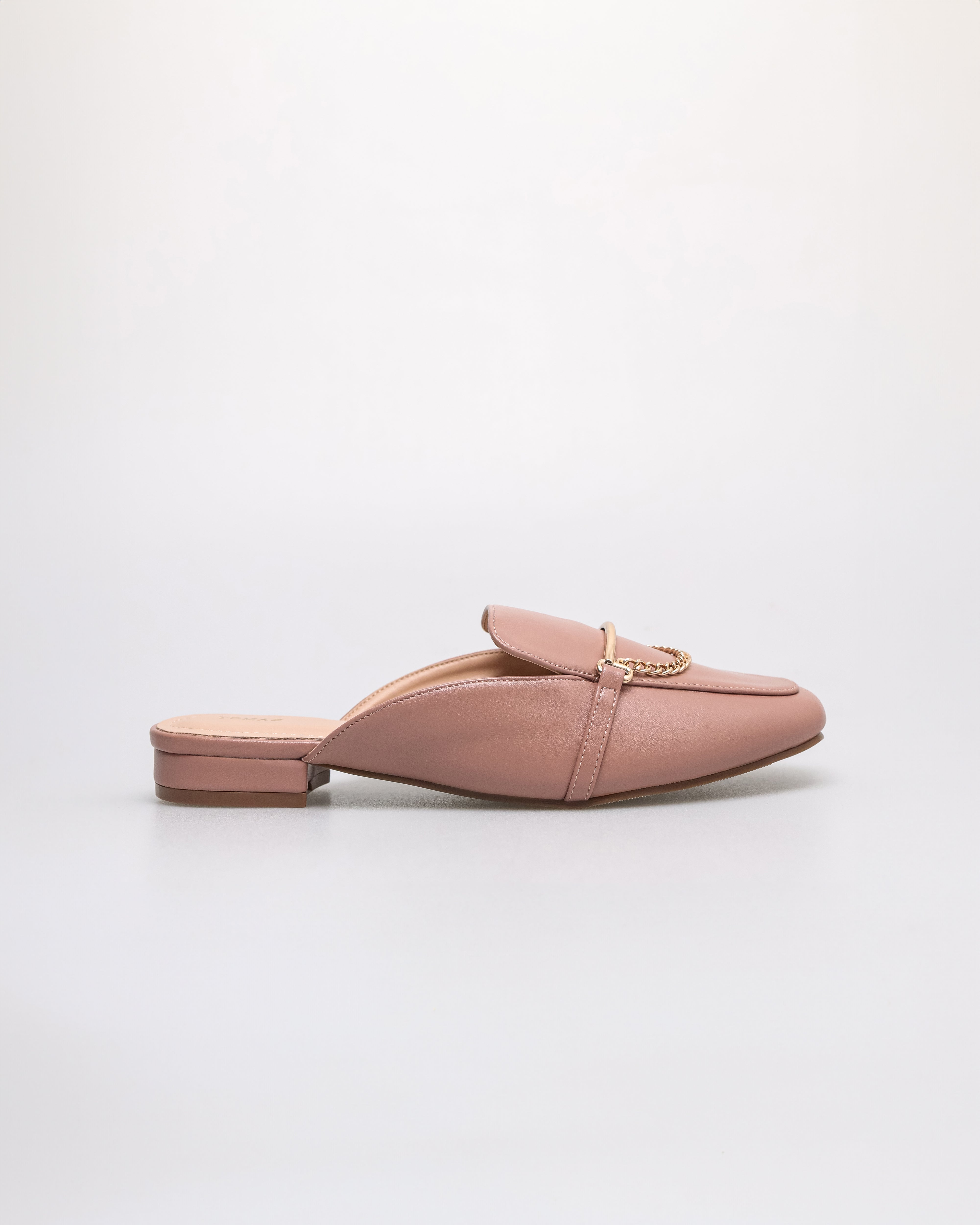 Tomaz NN365 Ladies Mini Gold Chain Mules (Pink)