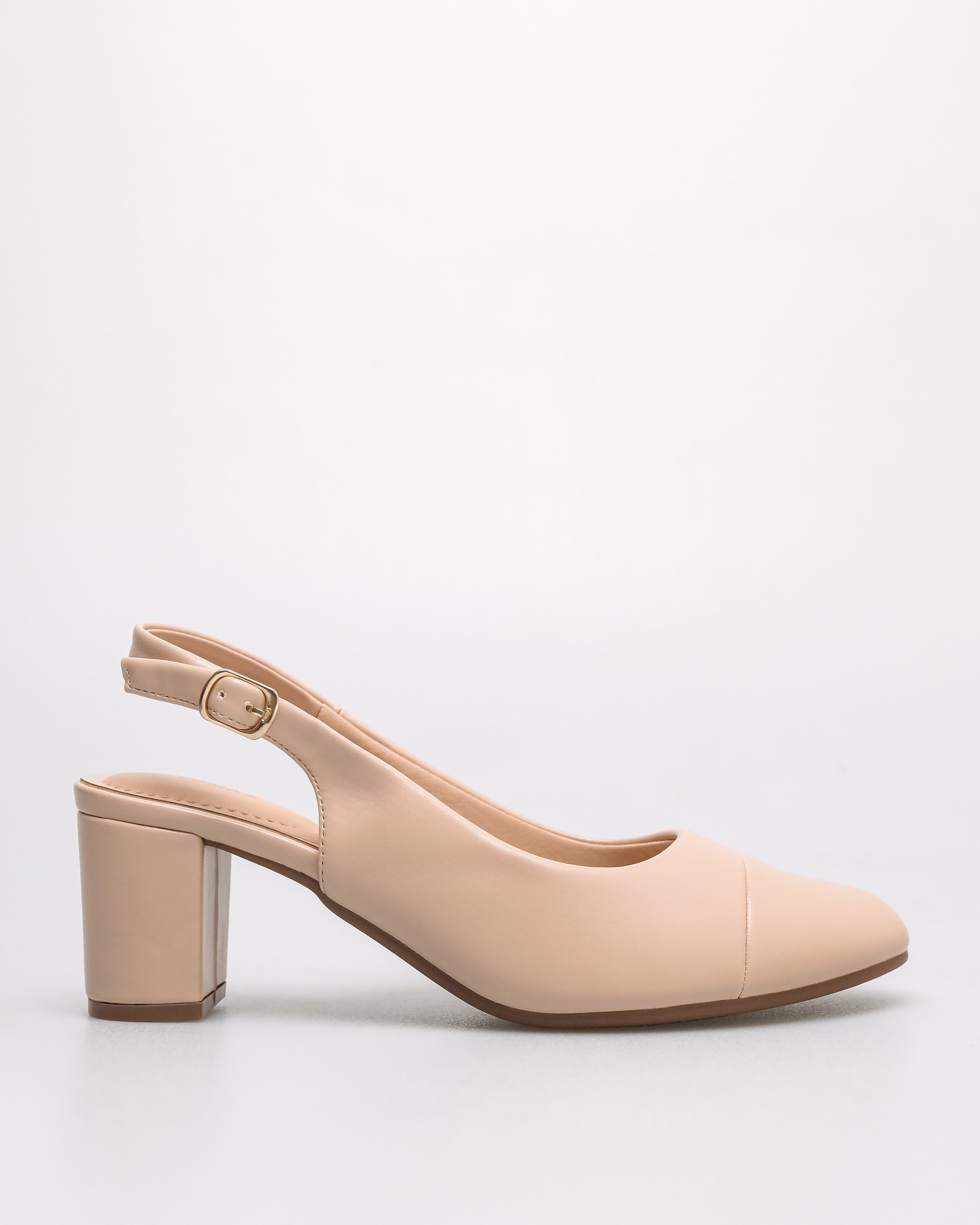 Tomaz NN379 Ladies Plain Ballerina Slingback Heels (Beige)