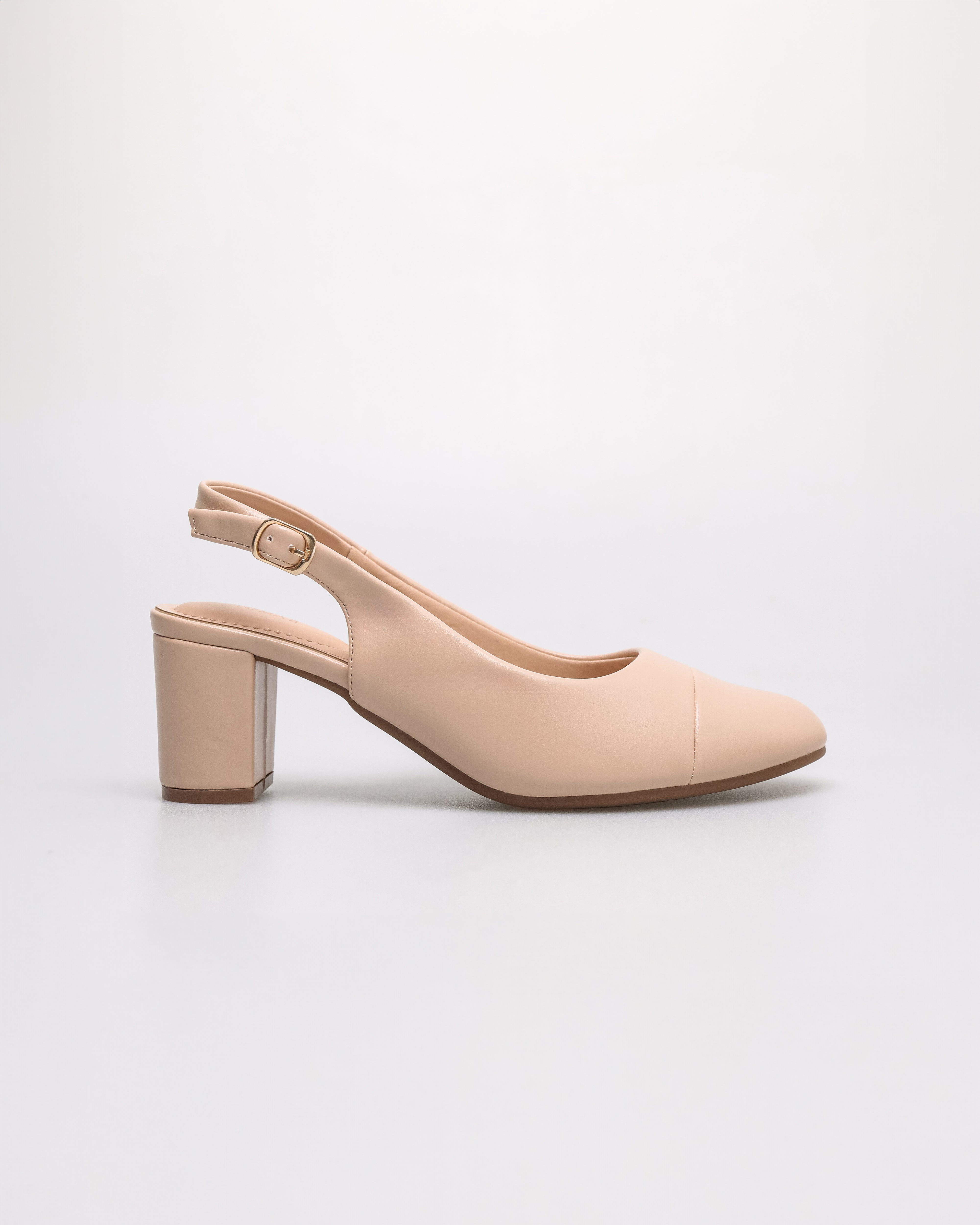 Tomaz NN379 Ladies Plain Ballerina Slingback Heels (Beige)