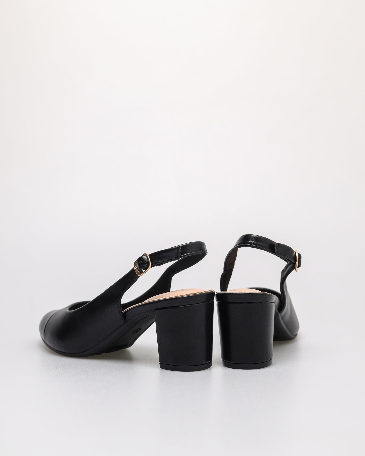 Tomaz NN379 Ladies Plain Ballerina Slingback Heels (Black)