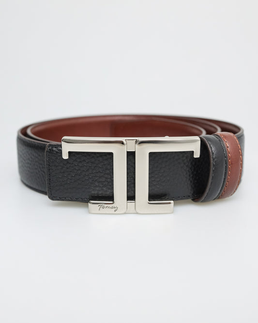 Tomaz AB109 Men's Leather Belt (Black/Brown)