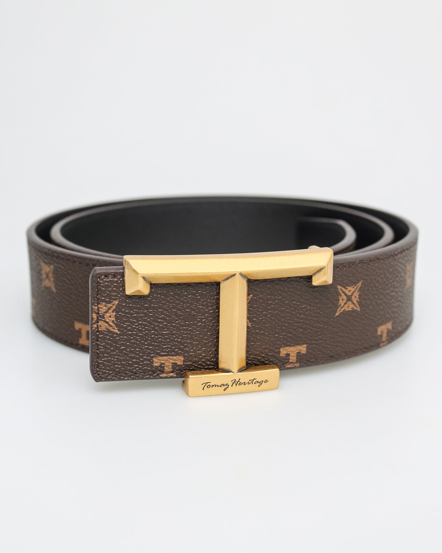 Tomaz AB110 Men's Leather Belt (Coffee)