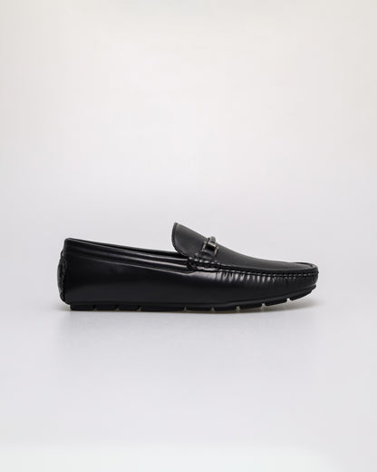 Tomaz C666 Men's Braze Buckle Moccasins (Black)