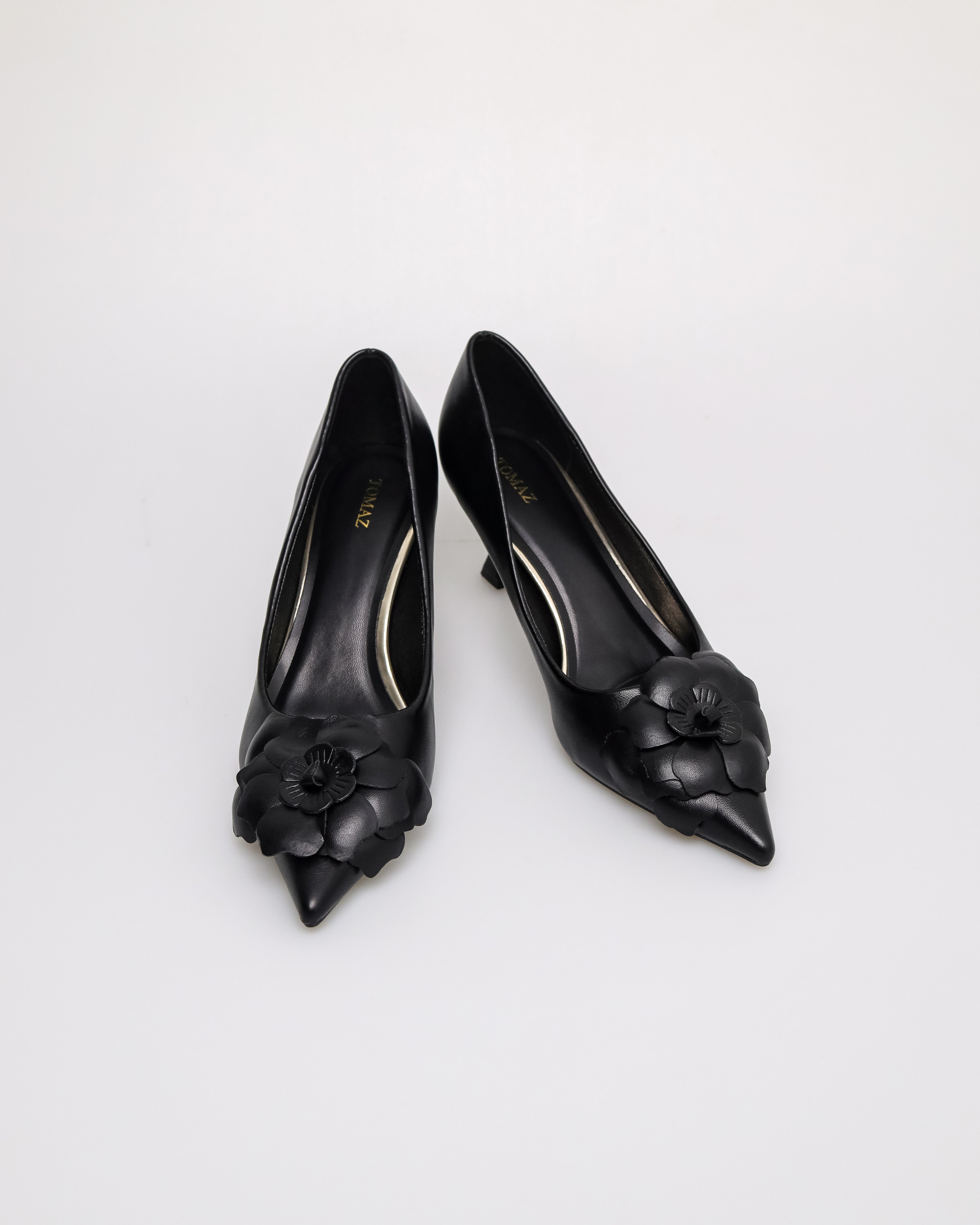 Tomaz YX210 Ladies Floral Elegance Heels (Black)