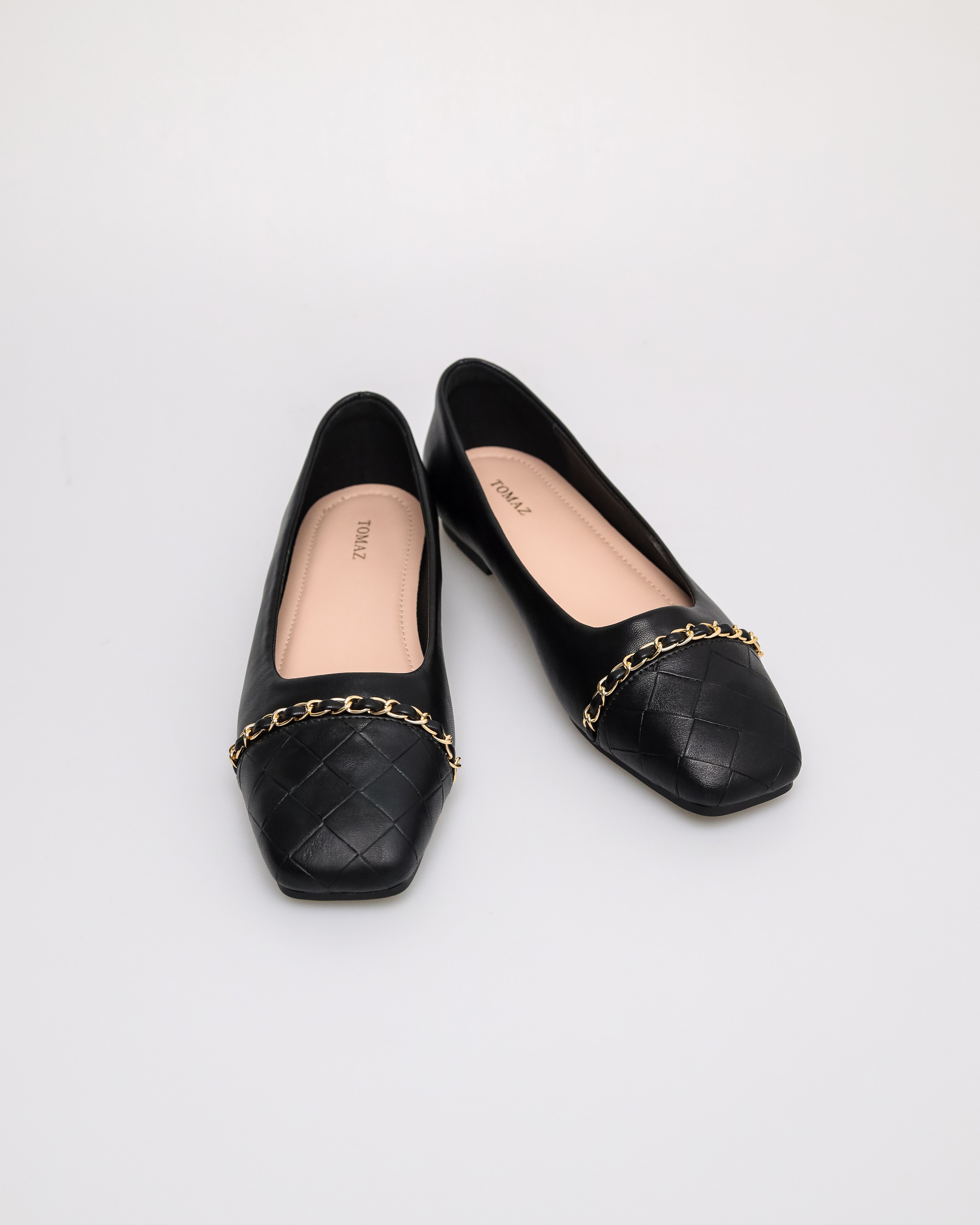 Tomaz YX212 Ladies Quilted Flat (Black)