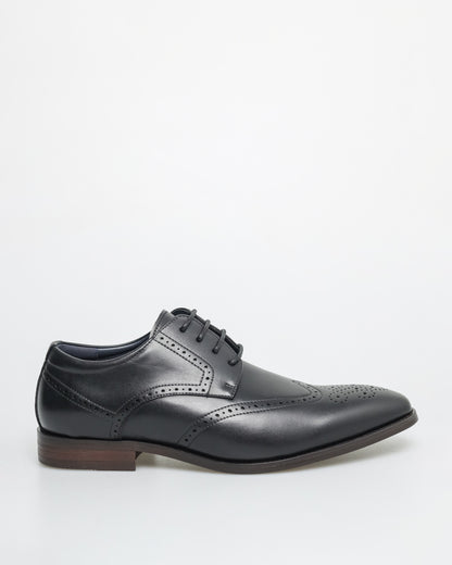 Tomaz F402 Men's Brogue Toe Derby (Black)