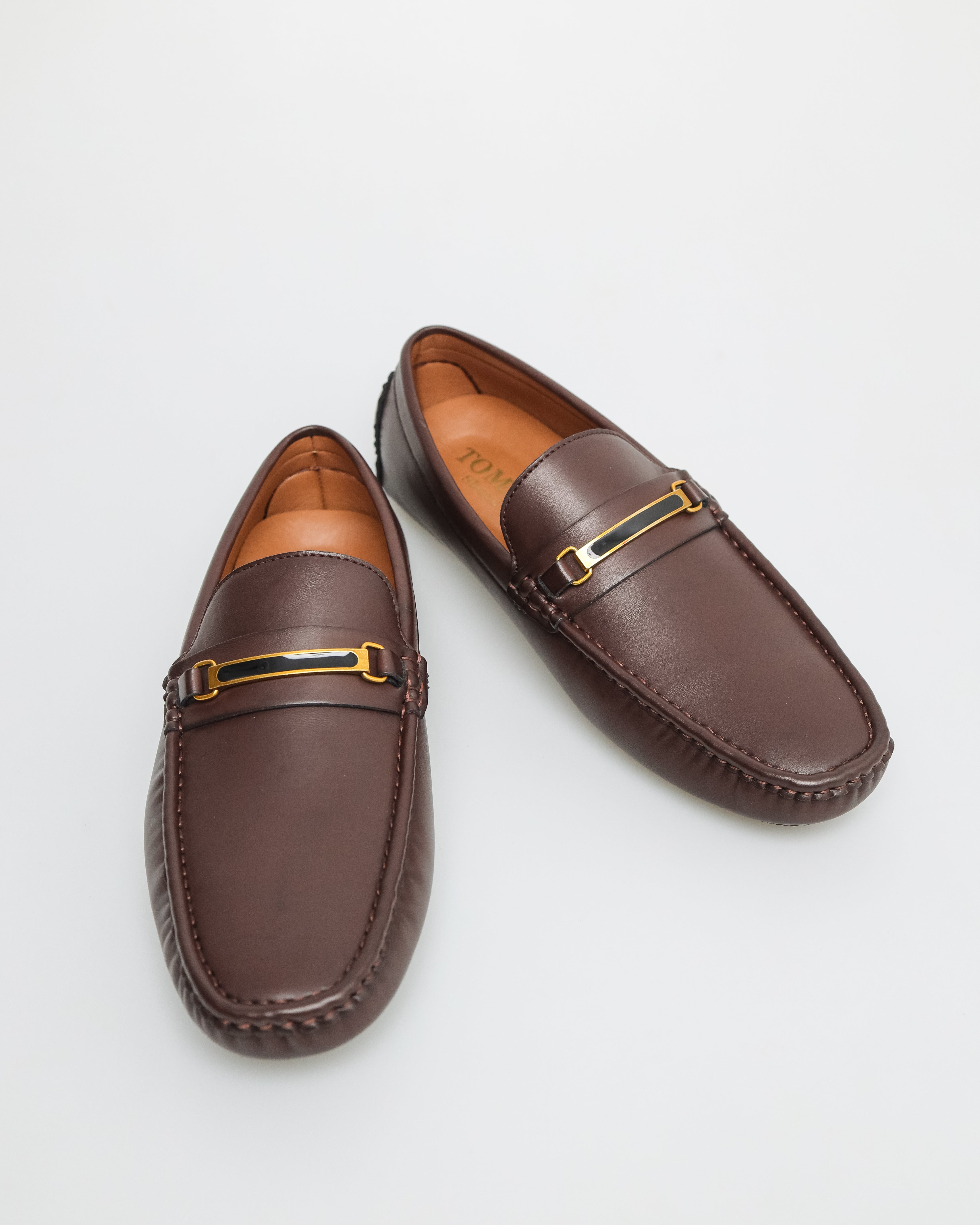 Tomaz C532 Men's Buckle Moccasins (Coffee)